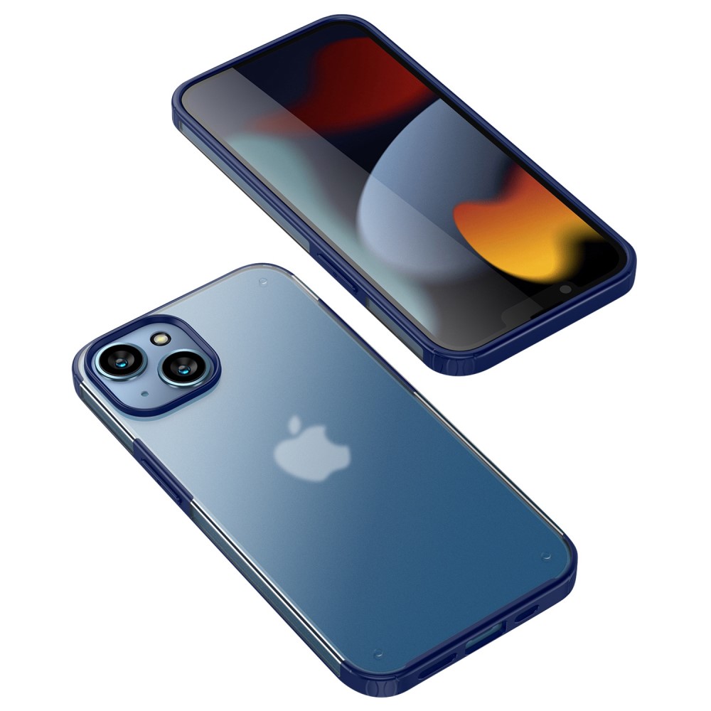Удароустойчив Калъф Armor Light за iphone 14, Прозрачен-Син