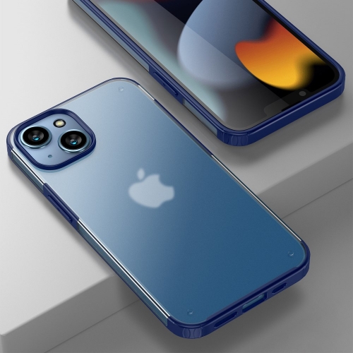 Удароустойчив Калъф Armor Light за iphone 14, Прозрачен-Син