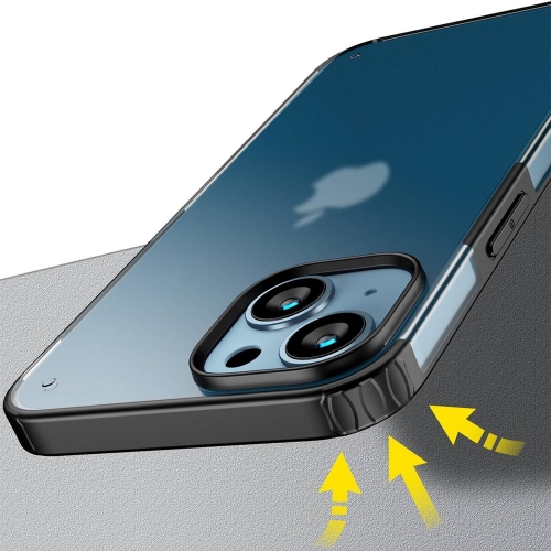 Удароустойчив Калъф Armor Light за iphone 14, Прозрачен-Син