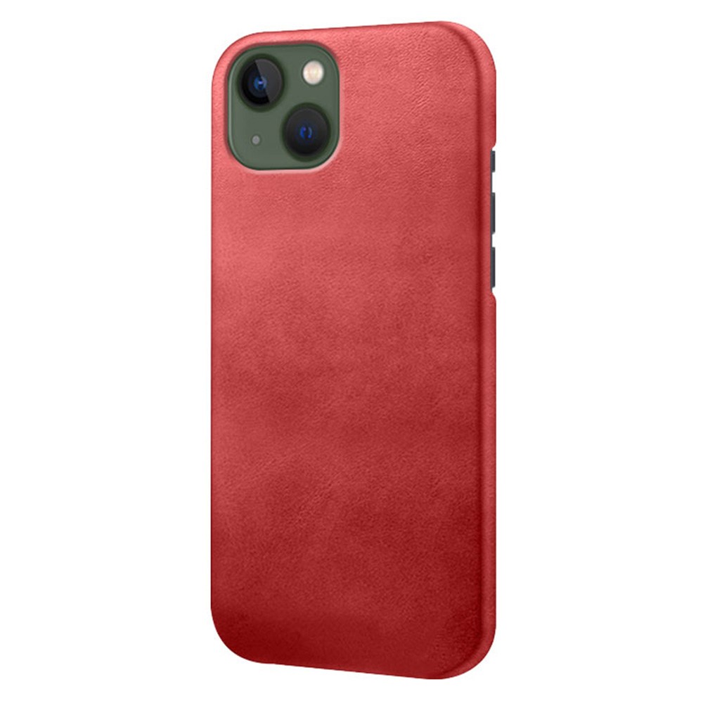Пластмасов калъф PU Leather Coated за Iphone 14 Plus, червен