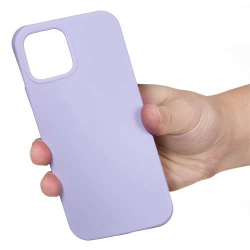 Силиконов калъф Anti-scratch за iPhone 14, Светло лилав