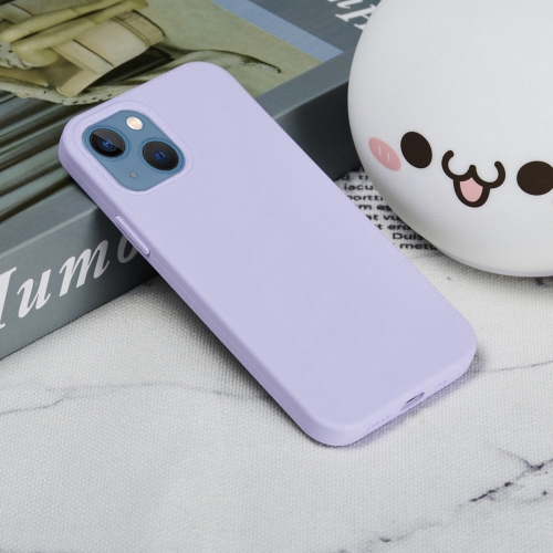 Силиконов калъф Anti-scratch за iPhone 14, Светло лилав