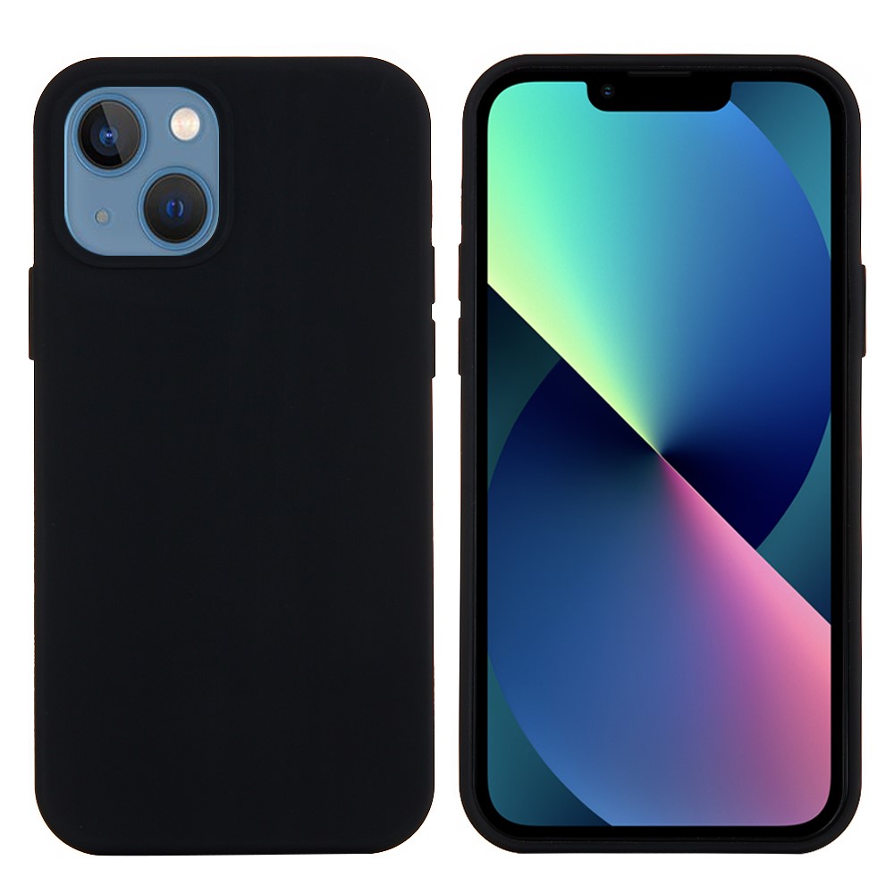 Силиконов калъф Anti-scratch за iPhone 13, Черен