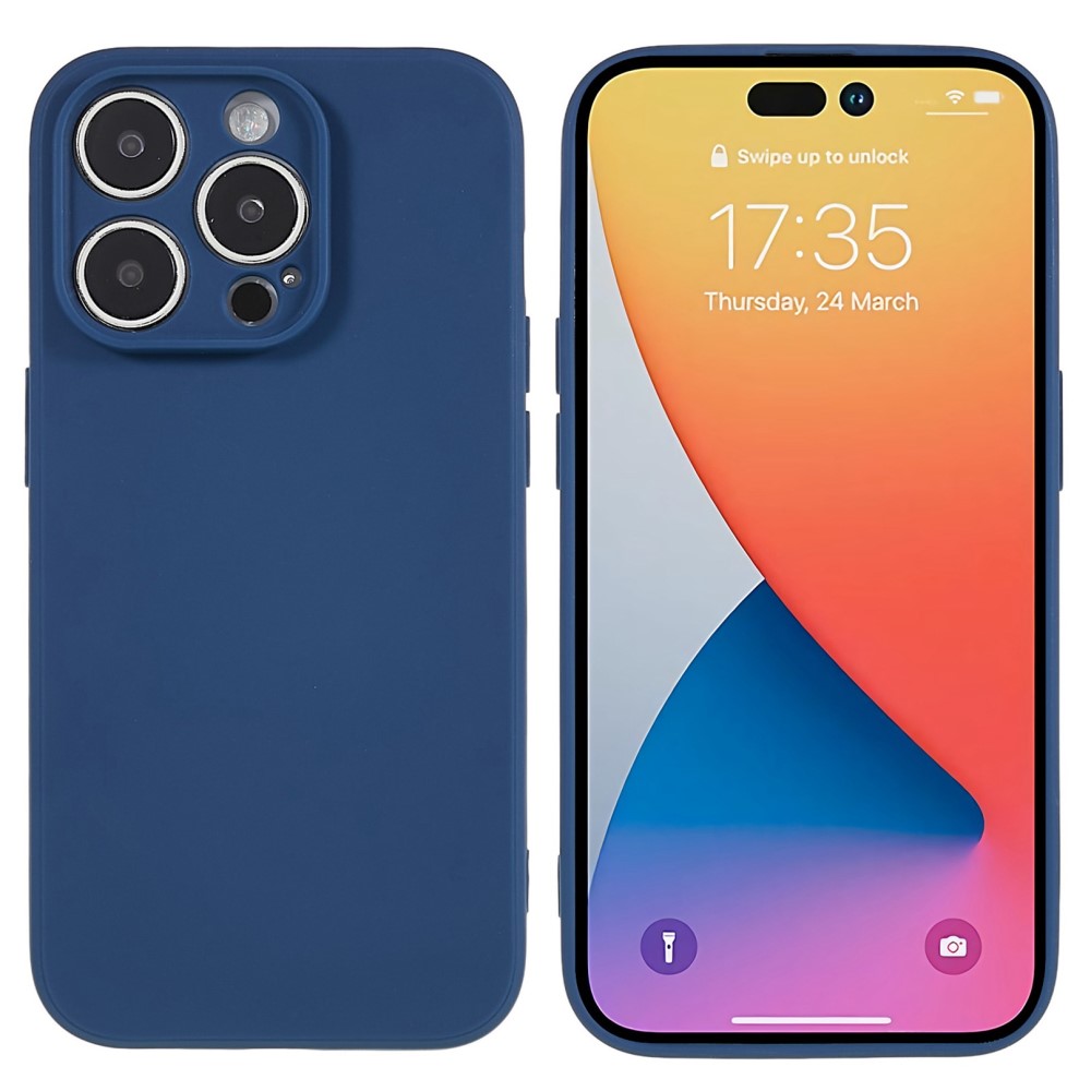 Силиконов калъф Matte за Iphone 14 Pro, син