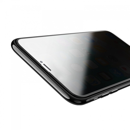 Стъклен протектор 5D Full Glue PRIVACY за iPhone 12 Pro Max, Черен