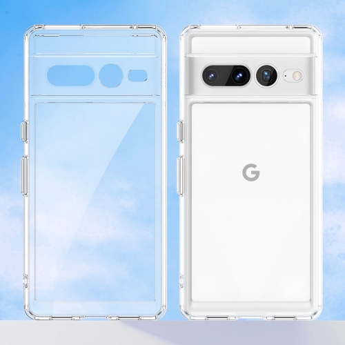 Удароустойчив калъф TPU и Acrylic за Google Pixel 7 Pro, прозрачен