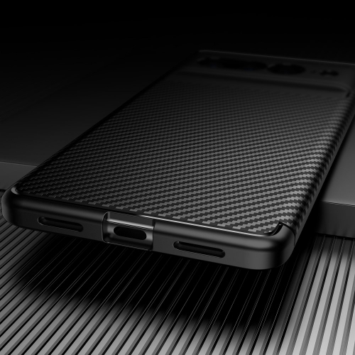 Силиконов Калъф Carbon Fiber Texture за Google Pixel 7 Pro, черен