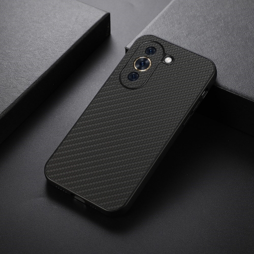 Силиконов Калъф Carbon Fiber Texture за Huawei Nova 10 4G, черен