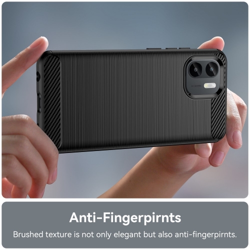 Силиконов Калъф Carbon за Xiaomi Redmi A1, Черен
