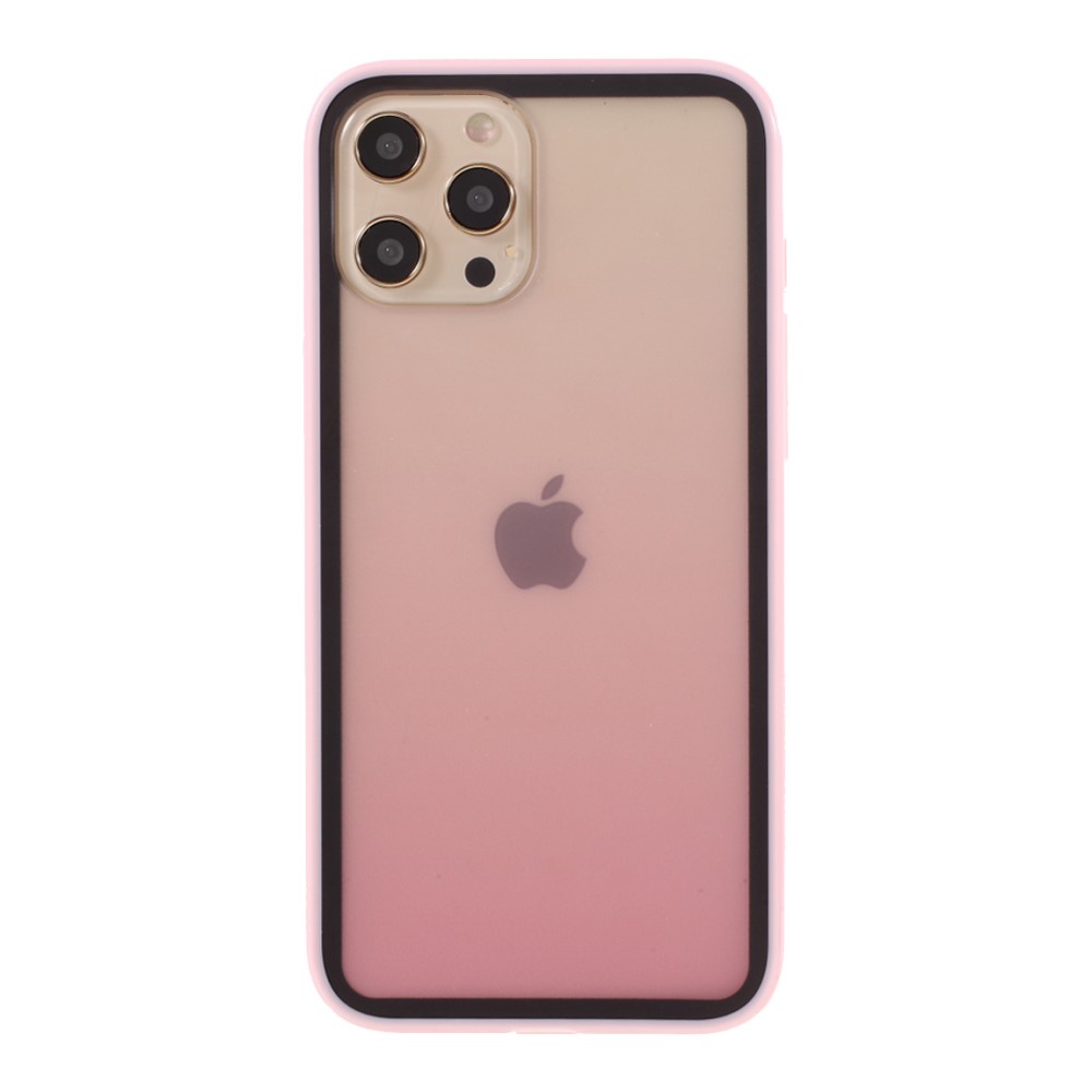 Удароустойчив калъф Gradient Color Plastic за iPhone 12/12 Pro, розов