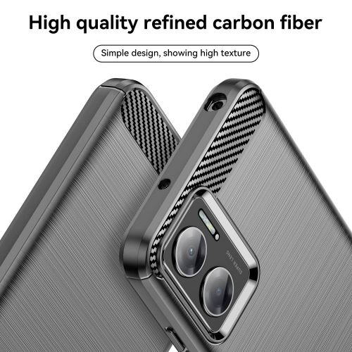 Силиконов Калъф Carbon за Xiaomi Redmi 10 5G / 10 Prime+ 5G / Note 11E 5G, Черен