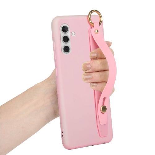 Силиконов калъф Hand Strap Kickstand за Samsung Galaxy A13 5G / A04s 4G, розов