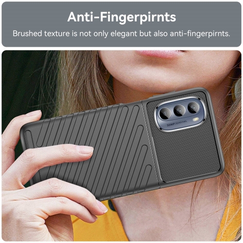 Силиконов калъф Thunder за Motorola Moto G62 5G, черен