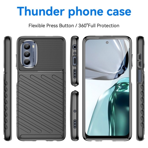Силиконов калъф Thunder за Motorola Moto G62 5G, черен