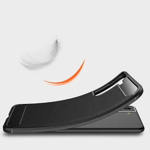 Силиконов Калъф Carbon Fibre Brushed за Samsung Galaxy S23 Plus, Черен