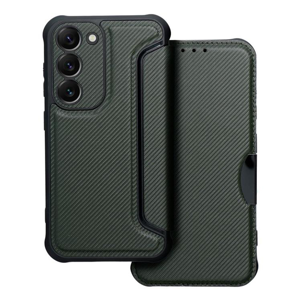 Калъф Тефтер Razor Book за Samsung Galaxy S23, тъмно зелен