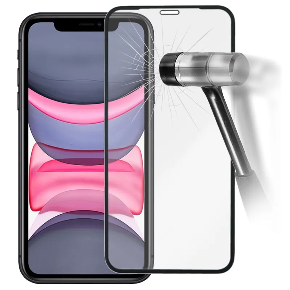 Стъклен протектор Veason 6D Pro Full Glue за iPhone XR / iPhone 11, черен
