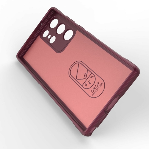 Силиконов калъф Wear-resistant за Samsung Galaxy S23 Ultra, тъмно червен
