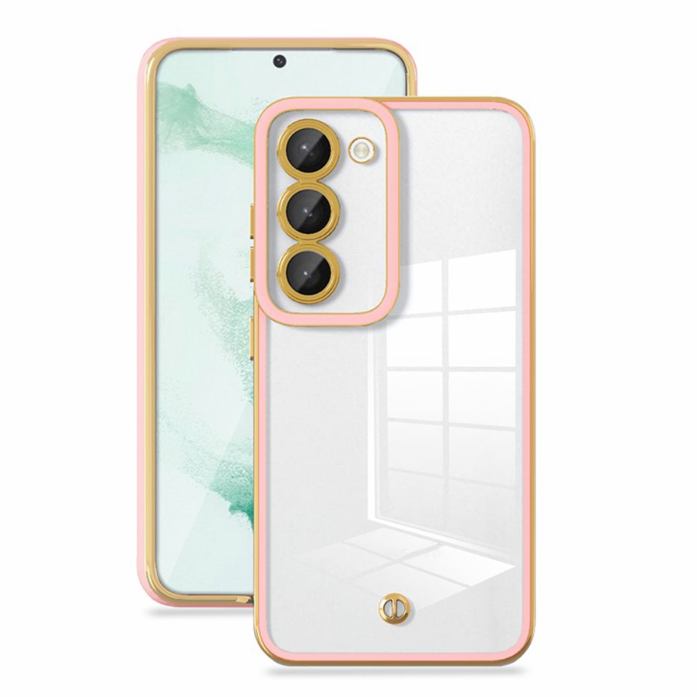 Силиконов калъф за Samsung Galaxy S23, Electroplated, розов
