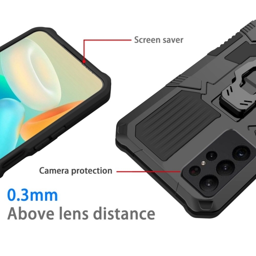 Удароустойчив калъф Kickstand за Samsung Galaxy S23 Ultra, Черен