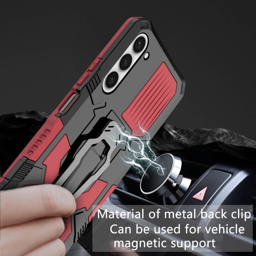 Удароустойчив калъф Kickstand за Samsung Galaxy S23, Червен