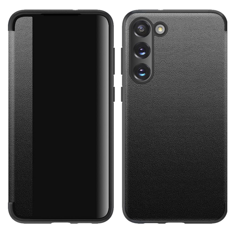 Калъф Тефтер Leather за Samsung Galaxy S23 Plus, Черен