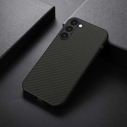 Силиконов калъф Carbon Fiber за Samsung Galaxy S23 Plus, Черен