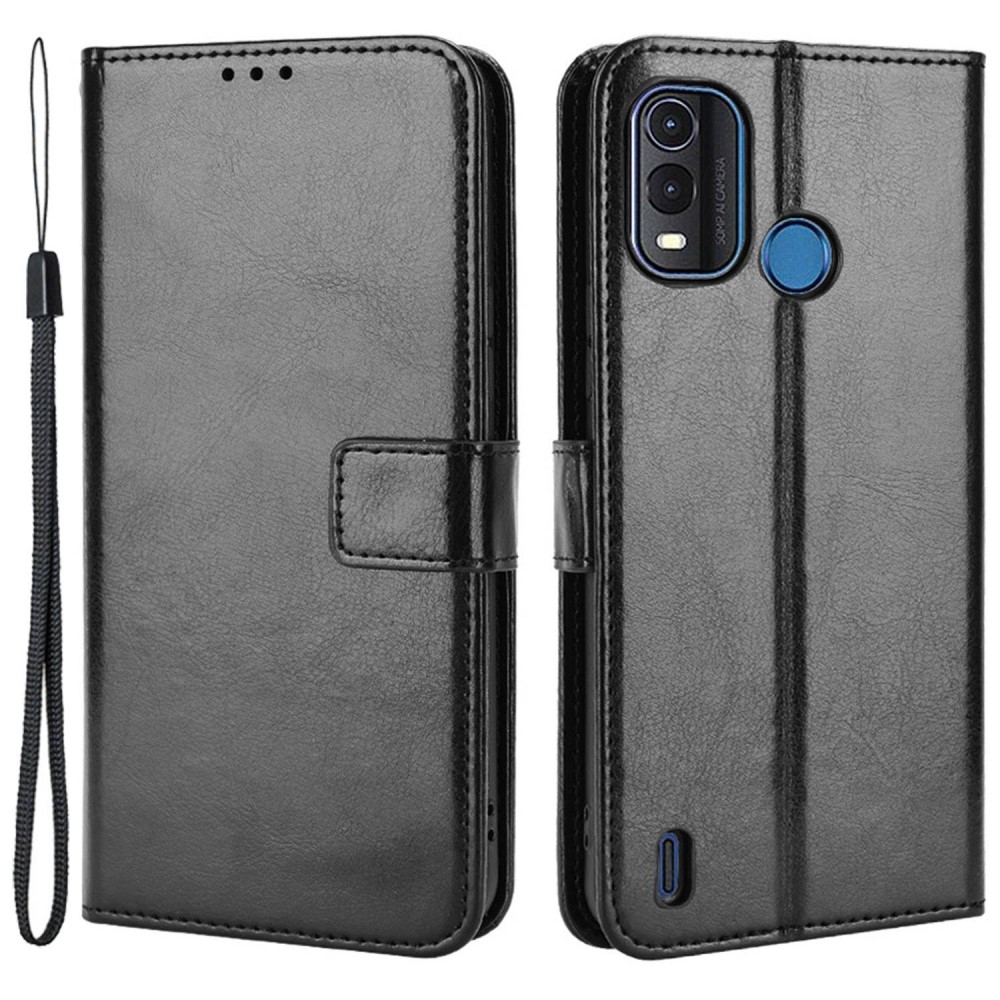 Калъф Тефтер Crazy Horse за Nokia G11 Plus, Черен