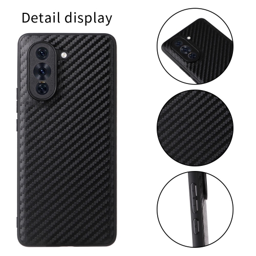 Силиконов калъф Carbon за Huawei nova 10 Pro 4G, черен