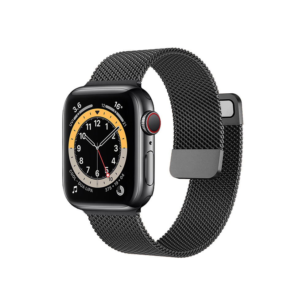 Метална каишка Milanese Loop за Apple Watch 42/44/45mm, черен