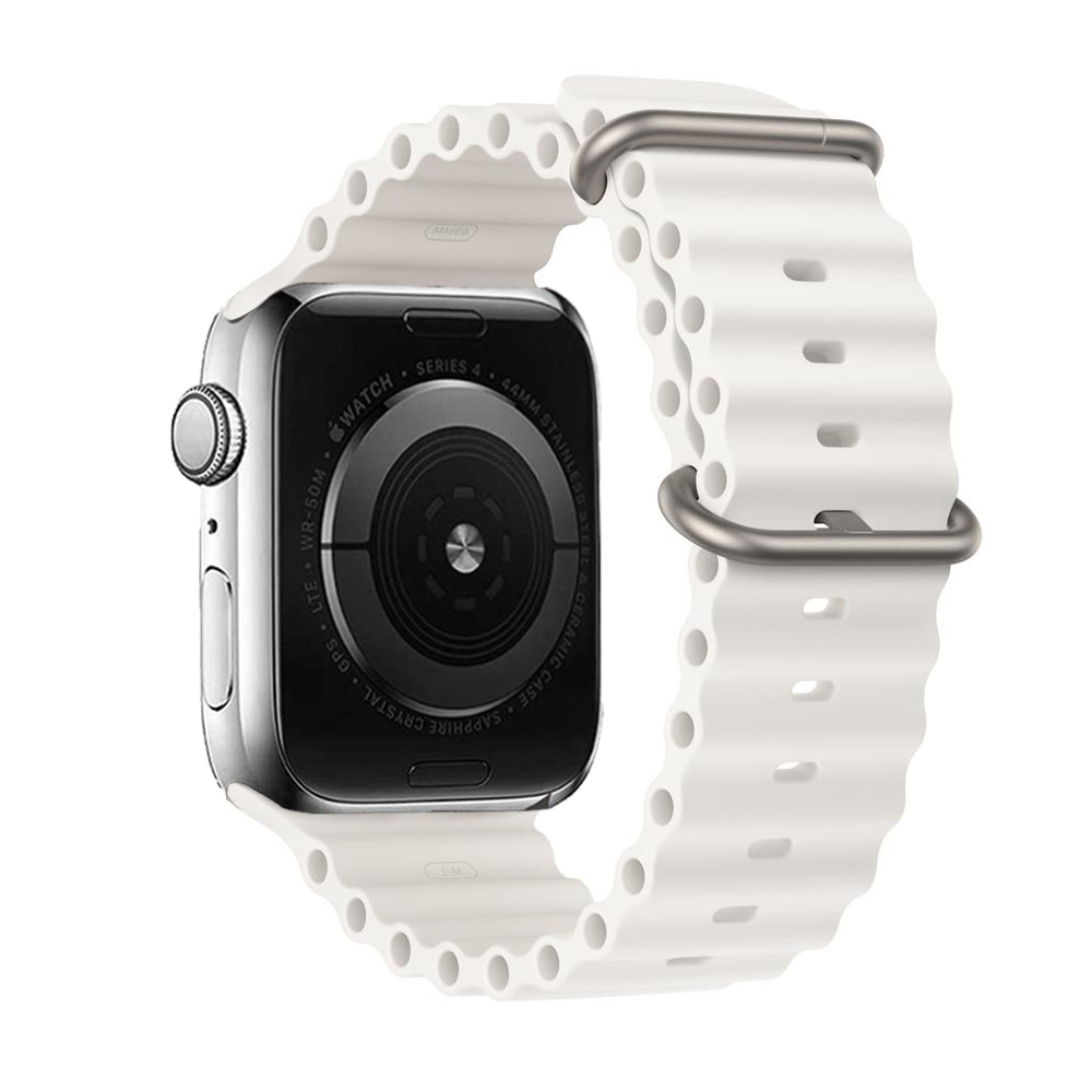 Силиконова каишка Silicone Loop за Apple Watch 42/44/45/49mm, бял