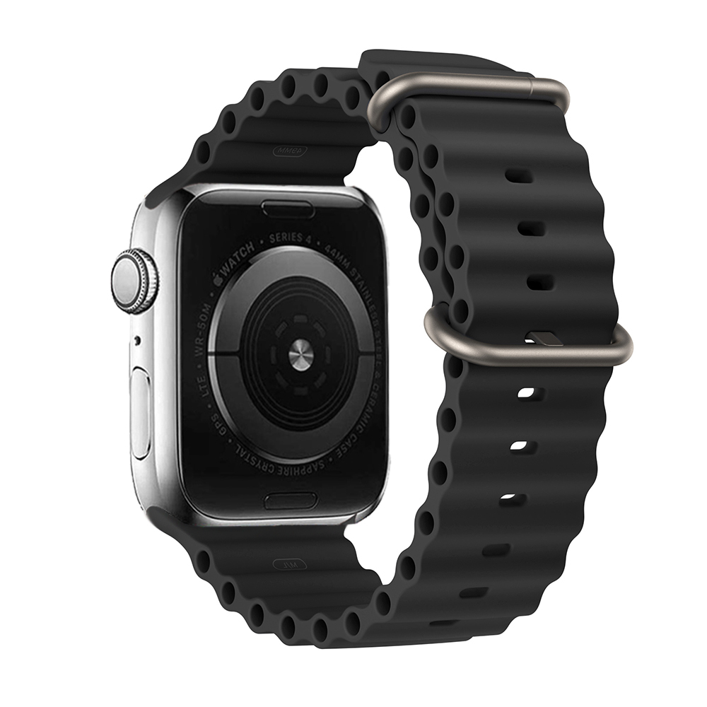Силиконова каишка Silicone Loop за Apple Watch 42/44/45/49mm, черен