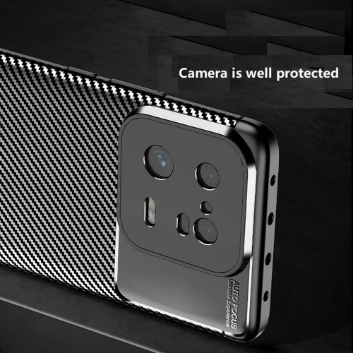 Силиконов Калъф Carbon Fibre Texture за Xiaomi 13, черен