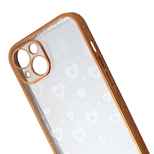 Силиконов калъф Blink 2 in 1 за IPhone 13, златист