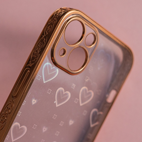Силиконов калъф Blink 2 in 1 за IPhone 13, златист