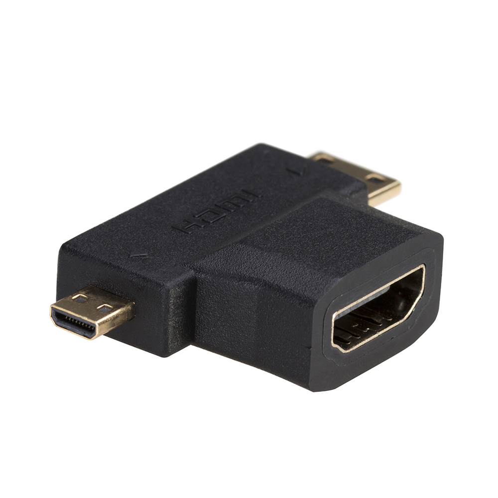 Адаптор Akyga AK-AD-23 HDMI/ mini HDMI/micro HDMI, черен