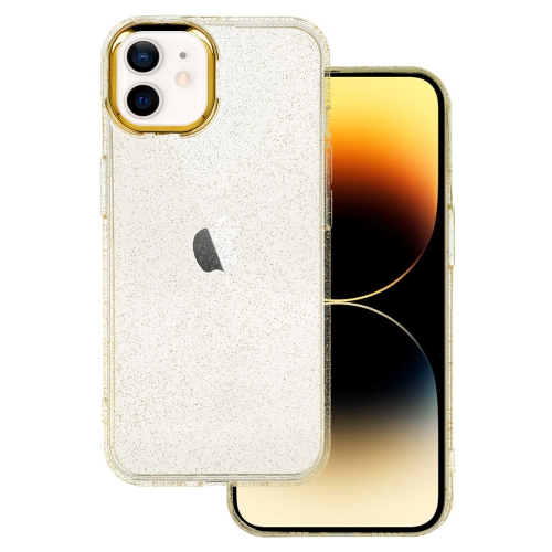Силиконов калъф Gold Glitter за iPhone 12 / 12 Pro, Златист
