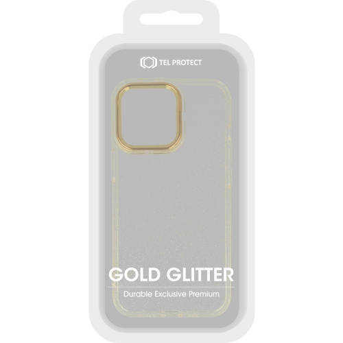 Силиконов калъф Gold Glitter за iPhone 12 / 12 Pro, Златист