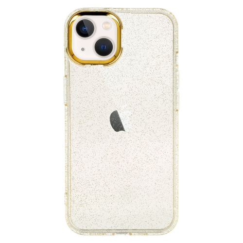 Силиконов Гръб Gold Glitter за iPhone 13, Златист