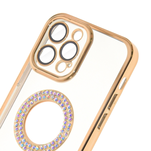 Силиконов калъф DM1 за iPhone 13 Pro, с протекция на камерата, Златист