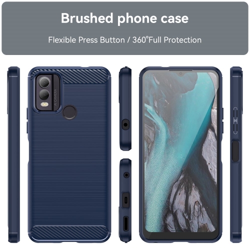 Силиконов Калъф Carbon за Nokia C22, Син