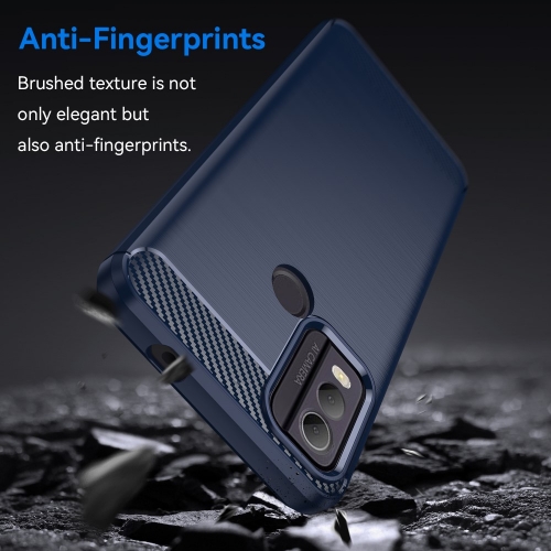 Силиконов Калъф Carbon за Nokia C22, Син