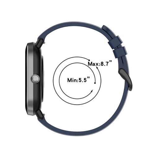 Силиконова каишка за Samsung Galaxy Watch 5 / Watch 5 Pro / Watch4 Classic / Watch4 / Watch3 / Watch Active, 20mm, Тъмно син