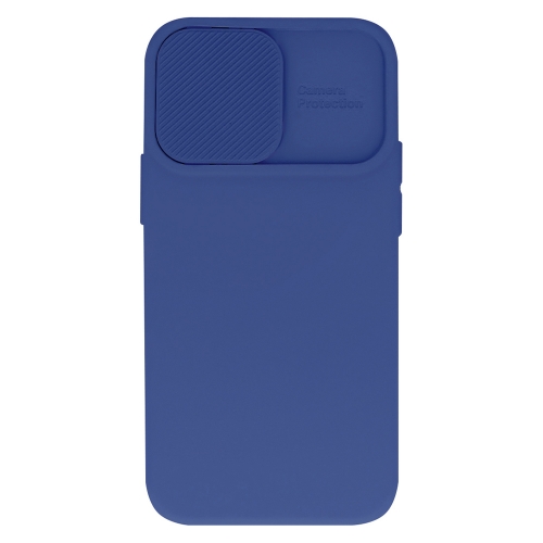 Силиконов калъф Camshield Soft за iPhone 15 Pro Max, Тъмно син