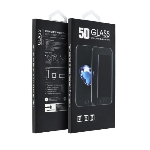 Стъклен Протектор 5D Full Glue за iPhone 15 Plus, Черен