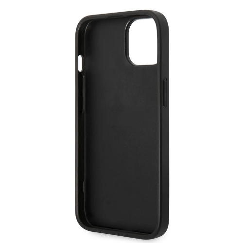 Калъф GUESS, Glitter Flakes Metal Logo за iPhone 14 Plus, GUHCP14MHGGSHK, Черен