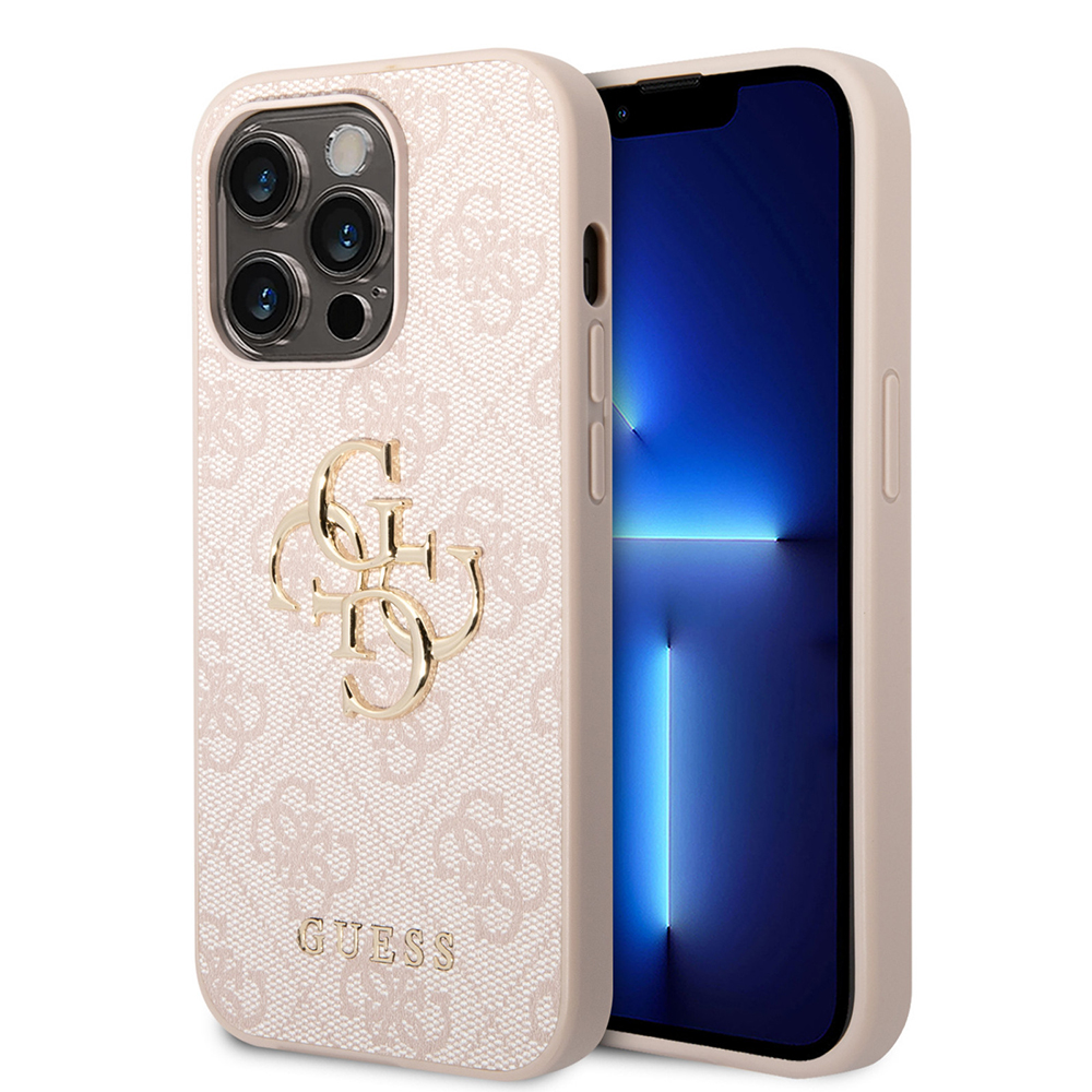 Калъф GUESS, PU 4G Metal Logo за iPhone 15 Pro, GUHCP15L4GMGPI, Розов