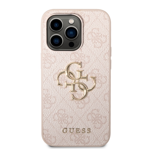 Калъф GUESS, PU 4G Metal Logo за iPhone 15 Pro, GUHCP15L4GMGPI, Розов