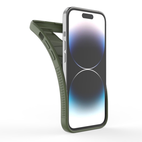 Силиконов калъф BIBERCAS за iPhone 15, Зелен