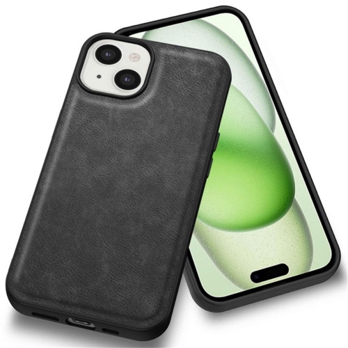 Удароустойчив калъф Slim-Fit Retro за iPhone 15, Черен